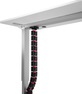 Organizer kabli, G�sia szyja z magnetycznym mocowaniem, czarno-r�owy, 1285mm, do sto��w z regulacj� wysoko�ci, Powerton 4