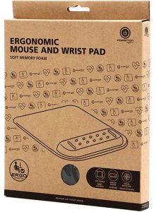 Podk�adka pod mysz i nadgarstek, Powerton Ergoline Dark Edition, ergonomiczna, szara, piana, Powerton 3