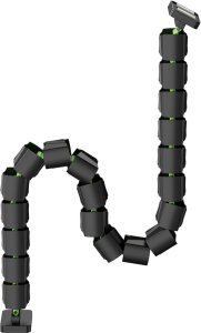 Organizer kabli, G�sia szyja z magnetycznym mocowaniem, czarno-zielony, 1285mm, do sto��w z regulacj� wysoko�ci, Powerton 3