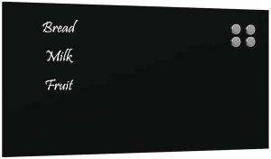 vidaXL Ścienna tablica magnetyczna, czarna, 80x40 cm, szkło hartowane 2