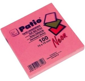 NOTES NEON SAMOP. 75x75mm RÓŻOWY - 12 szt. 1