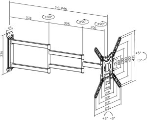 UCHWYT DO TELEWIZORA LUB MONITORA BRATECK-LPA84-445XL BRATECK 5