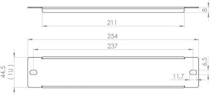 ZAŚLEPKA DO SZAFY RACK E-RP10-1U-B STALFLEX 2