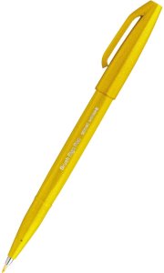 Pisak pędzelkowy Pentel Brush Sign Pen SES15C żółt 1