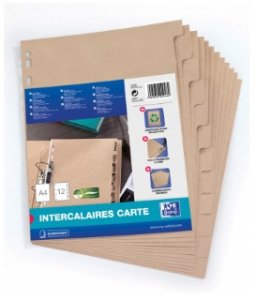 Oxford 100204955 przekładka Karton Beżowy 12 szt. 2