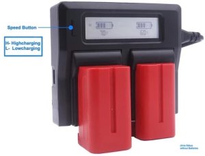 Baxxtar Pro Ladegerät LCD Dual für LP-E6 3