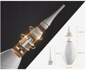 Gruszka Dmuchawka 2w1 Do Czyszczenia Matrycy Optyki Aparatu Obiektywu K&f / Kf08.048 / Biały 10
