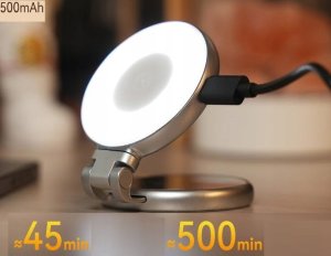 Lampa Led + Lusterko Na Magnes Telefon Smartfon Zdjęć Selfie Vlog Telesin / C03 7