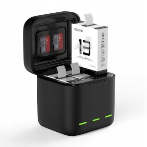 Ładowarka do aparatu Telesin Ładowarka Usb Na 3x Akumulator Bateria Do Gopro Hero 13 Black / / S0-bcg-10-tgp 7