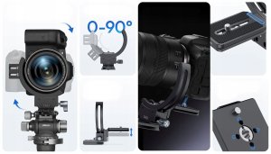 Uchwyt Statyw Statywowy Obrót Pion Poziom Arca Swiss 1/4 3/8 Obiektyw 75mm / Ca05 5