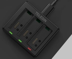 Ładowarka Usb Na Trzy 3x Bateria Akumulator Do Gopro Hero 13 Black Telesin / S0-bcg-13-tgp / S0-bcg-12-tgp 9