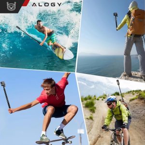 Teleskopowy kijek Selfie Stick Alogy do GoPro/DJI/Insta - 45-310cm - 3 metry 3