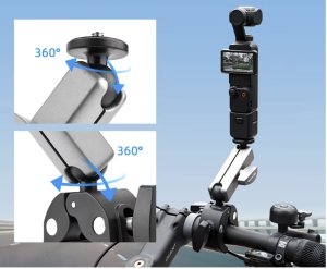 UCHWYT ROWEROWY NA MOTOCYKL KIEROWNICĘ REGULOWANY KULOWY 1/4 CALA 360 STOPNI GOPRO NA KAMERĘ SPORTOWĄ 5