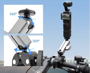 UCHWYT ROWEROWY NA MOTOCYKL KIEROWNICĘ REGULOWANY KULOWY 1/4 CALA 360 STOPNI GOPRO NA KAMERĘ SPORTOWĄ 9