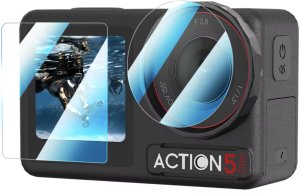 SZKŁO HARTOWANE NA OBIEKTYW I EKRAN DO DJI OSMO ACTION 5 PRO - 3 SZT. 3