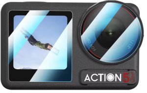 SZKŁO HARTOWANE NA OBIEKTYW I EKRAN DO DJI OSMO ACTION 5 PRO - 3 SZT. 4