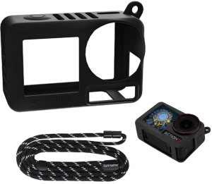 POKROWIEC FUTERAŁ CASE ETUI OSŁONA SILIKONOWA + PASEK SMYCZ DO DJI OSMO ACTION 5 PRO - BLACK 1