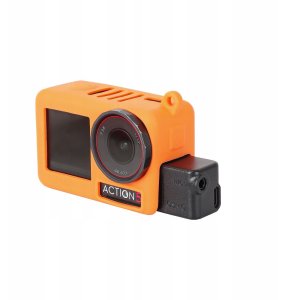POKROWIEC FUTERAŁ CASE ETUI OSŁONA SILIKONOWA + PASEK SMYCZ DO DJI OSMO ACTION 5 PRO - ORANGE 12