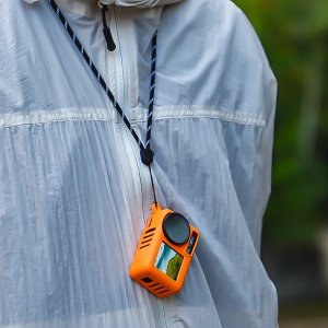 POKROWIEC FUTERAŁ CASE ETUI OSŁONA SILIKONOWA + PASEK SMYCZ DO DJI OSMO ACTION 5 PRO - ORANGE 8