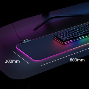 Rampage podkładka gamingowa pod klawiaturę i mysz 30x80cm, RGB, czarna (MP-24 RGB) 9