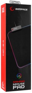 Rampage podkładka gamingowa pod klawiaturę i mysz 30x80cm, RGB, czarna (MP-24 RGB) 4