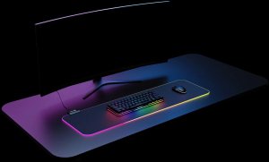 Rampage podkładka gamingowa pod klawiaturę i mysz 30x80cm, RGB, czarna (MP-24 RGB) 5
