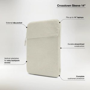 Incase Crosstown Sleeve with Woolenex - Pokrowiec z kieszenią MacBook Pro 14" (M4/M3/M2/M1/2024-2021) (Limestone) 6