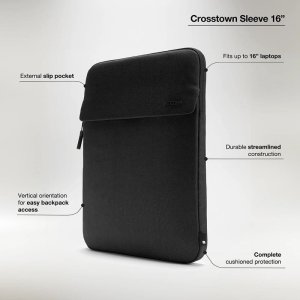 Incase Crosstown Sleeve with Woolenex - Pokrowiec z kieszenią MacBook Pro 16" (M4/M3/M2/M1/2024-2021) (Black) 6