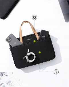 INNOSTYLE DAMSKA TORBA NA LAPTOPA 15,6 16 WODOODPORNA OMNIPROTECT PRO CZARNA 2