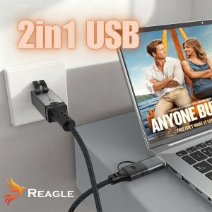 Kabel USB Reagle USB-A - RJ-45 2 m Czarny 3