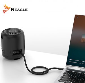 Kabel USB Reagle USB-C - mini Jack 3.5 mm 3 m Czarny 3