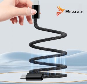 Kabel USB Reagle USB-C - USB-C 1 m Czarny 2