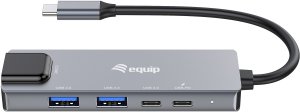 Equip 133496 stacja dokująca Przewodowa USB 3.2 Gen 1 (3.1 Gen 1) Type-C Szary 5