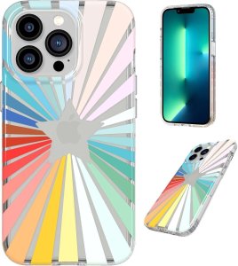 T21-9352 Tech21 EvoArt for iPhone 13 Pro - Rainbow Sunburst 1