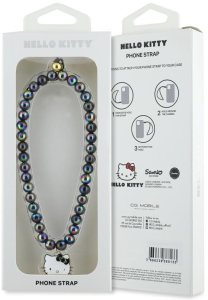 Hello Kitty Pearls Kitty Head - Zawieszka do telefonu (czarny) 4