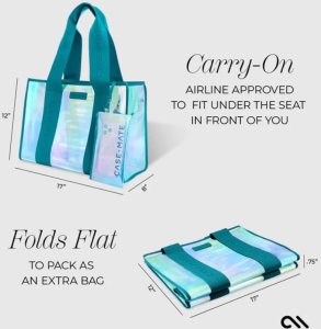 Case-Mate Large Travel Tote Bag - Wodoodporna torba na ramię z etui na telefon (Emerald Blue Soap Bubble) 2