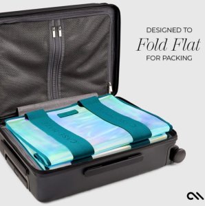 Case-Mate Large Travel Tote Bag - Wodoodporna torba na ramię z etui na telefon (Emerald Blue Soap Bubble) 10