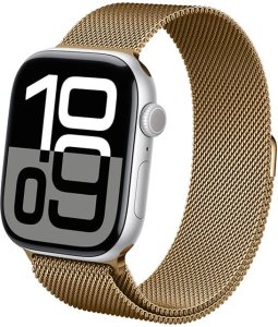 Crong Milano Steel - Pasek ze stali nierdzewnej do Apple Watch 44/45/46/49 mm (różowe złoto) 6