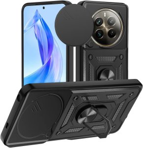 Etui do Realme 12 Pro 5G / Realme 12 Pro+ Plus 5G pancerne Slide Case Ring obudowa ochrona aparatu Camshield Alogy czarne 1