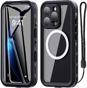 Etui Wodoodporne Alogy HydroArmor IP68 Case z przezroczystym tyłem Pancerna obudowa 360 do MagSafe do Apple iPhone 16 Pro Max 1