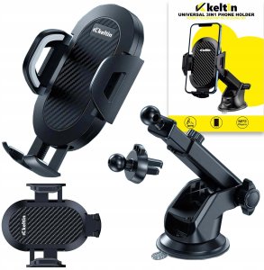 Uchwyt teleskopowy do telefonu 3w1 – szyba, kokpit, kratka nawiewu (100) 2