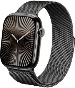 Crong Milano Steel - Pasek ze stali nierdzewnej do Apple Watch 38/40/41/42 mm (grafitowy) 5