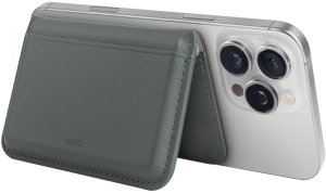 Magnetyczny portfel RFID UNIQ Lyden DS   stojak na telefon zielony 3