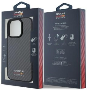 Red Bull RBHMP16L24CFILSK iPhone 16 Pro  6.3" hardcase czarny/black Carbon Fiber Shiny Logo MagSafe 8