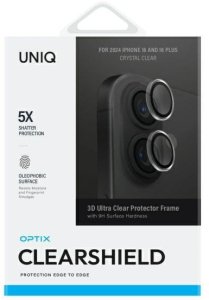 UNIQ Optix Clear Camera Lens Protector iPhone 16 6.1" / 16 Plus 6.7" crystal clear szkło na obiektyw aparatu z aplikatorem 2