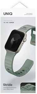 UNIQ pasek Stride Apple Watch Series1/2/3/4/5/6/7/8/9/SE/SE2 38/40/41mm FKM Rubber Strap miętowy/iceplant green 7