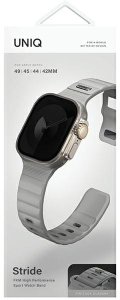 UNIQ pasek Stride Apple Watch Series1/2/3/4/5/6/7/8/9/SE/SE2/Ultra/Ultra 2 42/44/45/49mm FKM Rubber Strap szary/chalk grey 3