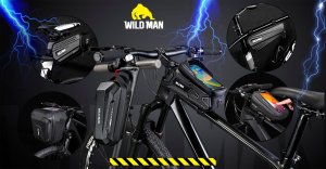 WILDMAN Etui/uchwyt na hulajnogę GD99X   Plus M sakwa na ramę czarna/black 4