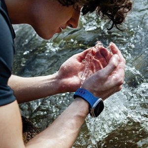 UNIQ pasek Stride Apple Watch Series1/2/3/4/5/6/7/8/9/SE/SE2 38/40/41mm FKM Rubber Strap różowy/pale pink 4