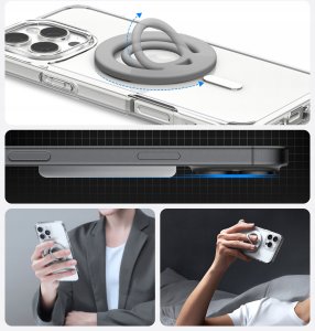 Spigen Dual Pop MagSafe Phone Holder, gray 7